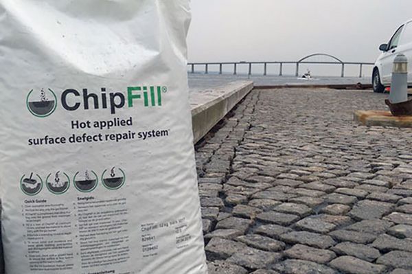Chipfill® road repair securing harbour quay